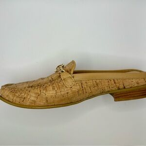 Stuart Weitzman Tan Cork Loafers